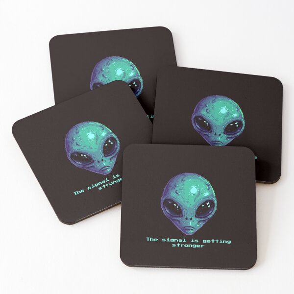 Item preview, The Signal Is Getting Stronger - Pixel Alien Tee designed and sold by ViviByPaula.