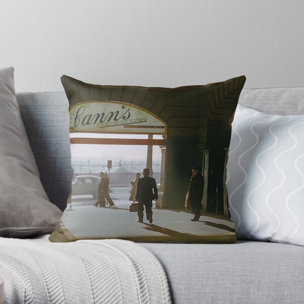 Canns Flinders Street Station 19570103 0036 Throw Pillow