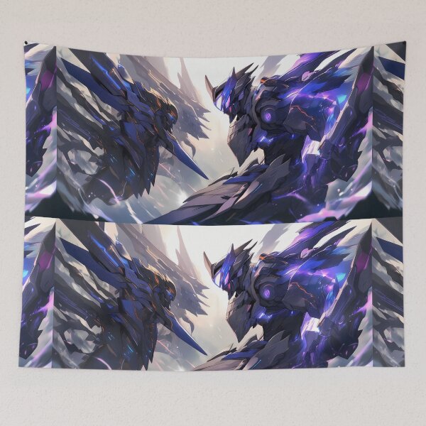 Item preview, Purple Epic Armored Warriors Mechs Thrilling Battle Action designed and sold by ART ATTACK ZONE.