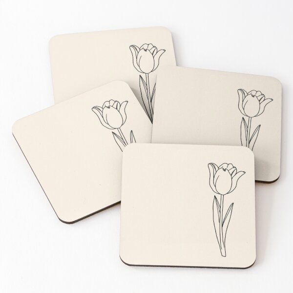 Item preview, Tulip Grace — Minimal Line Art Flower designed and sold by AM-little-shop.