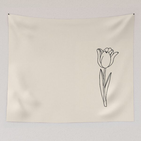 Item preview, Tulip Grace — Minimal Line Art Flower designed and sold by AM-little-shop.