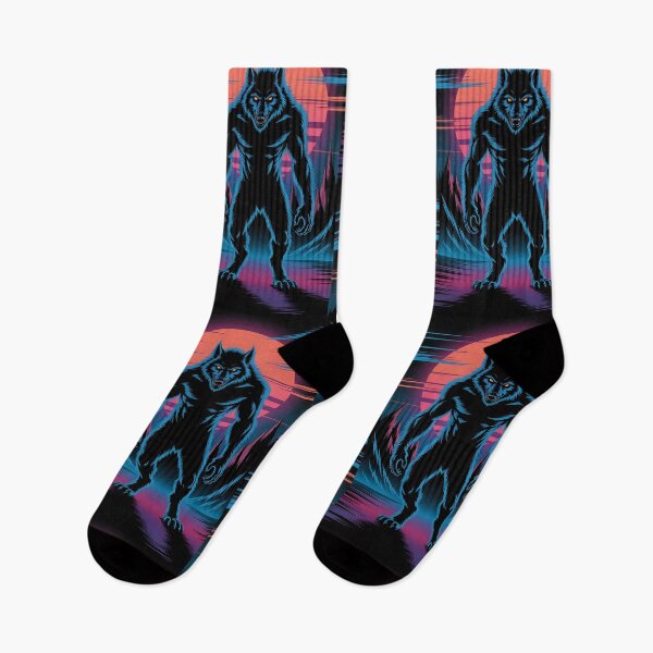 Item preview, Retro Werewolf – 80s Synthwave Horror Design designed and sold by Bliss Find And Design.