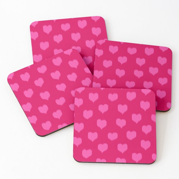 Item preview, Ikat Hearts – Neon Orchid on Berry Bliss designed and sold by colorofmagic.