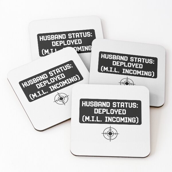 Item preview, Husband Status Deployed MIL Incoming Funny Survival designed and sold by SplashTastic.