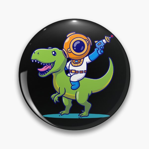 Item preview, Astronaut Riding Dinosaur with Ray Gun – Funny Sci-Fi Adventure Design designed and sold by IMAGENACTION.