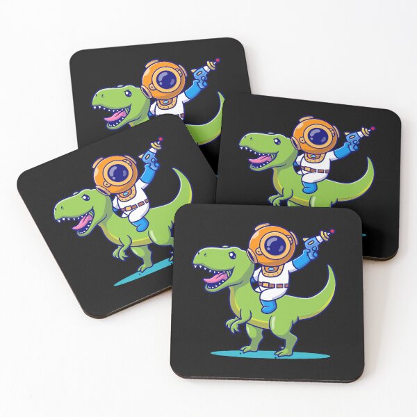 Item preview, Astronaut Riding Dinosaur with Ray Gun – Funny Sci-Fi Adventure Design designed and sold by IMAGENACTION.
