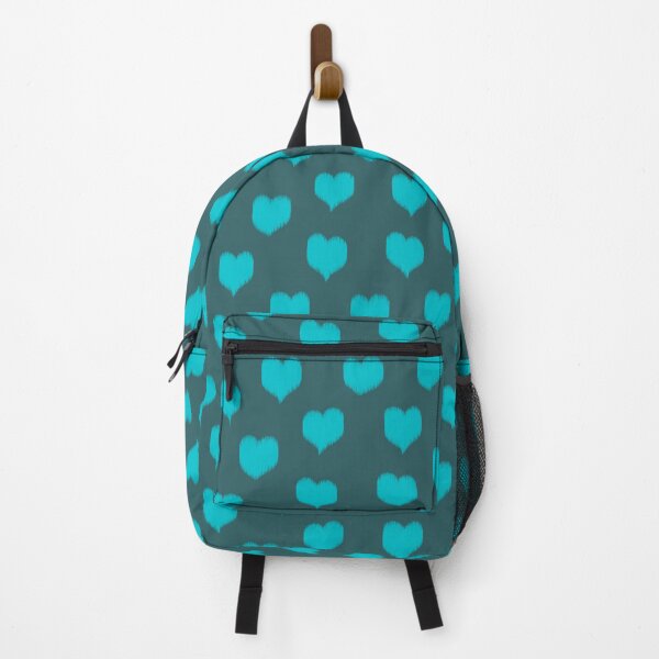 Item preview, Ikat Hearts – Crystal Aqua on Green designed and sold by colorofmagic.
