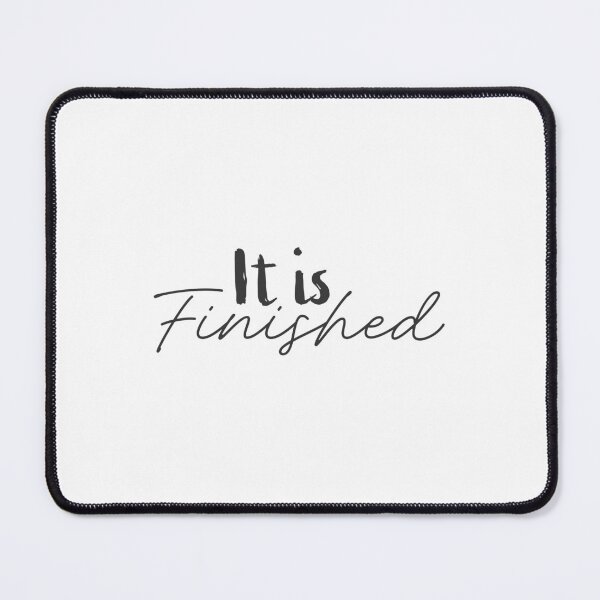 Item preview, It Is Finished – Christian Faith Typography T-Shirt Design designed and sold by CrossCrafted.