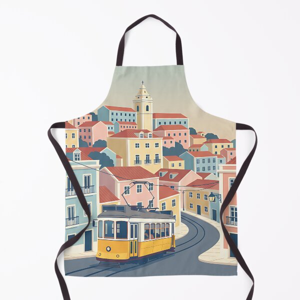 Item preview, Lisbon Portugal Tram 28 Pastel Cityscape Art designed and sold by Orviona.