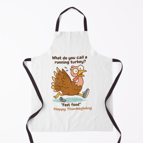 Item preview, Funny Running Turkey – “Fast Food” Thanksgiving Cartoon designed and sold by MujernDesignArt.