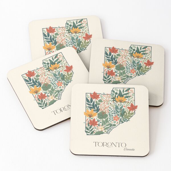 Item preview, Toronto in Bloom | Botanical Map Art designed and sold by AM-little-shop.