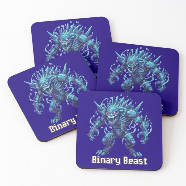 Item preview, Binary Beast Pixel Monster Art designed and sold by WiserShop.