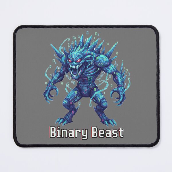 Item preview, Binary Beast Pixel Monster Art designed and sold by WiserShop.
