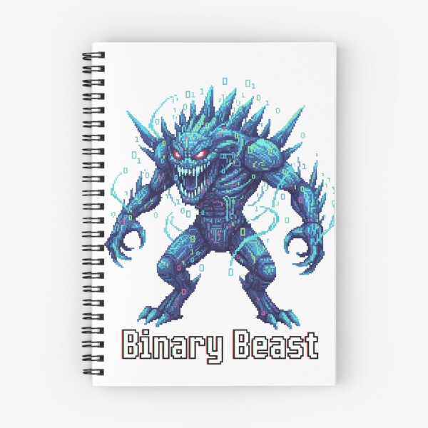 Item preview, Binary Beast Pixel Monster Art designed and sold by WiserShop.