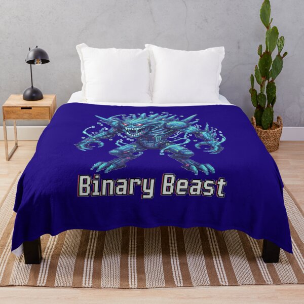 Item preview, Binary Beast Pixel Monster Art designed and sold by WiserShop.