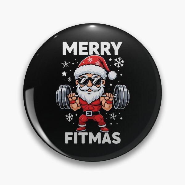 Item preview, Merry Fitmas Santa – Funny Christmas Gym Design for Fitness Lovers, Bodybuilders & Workout Enthusiasts designed and sold by BrainBubbleArt.