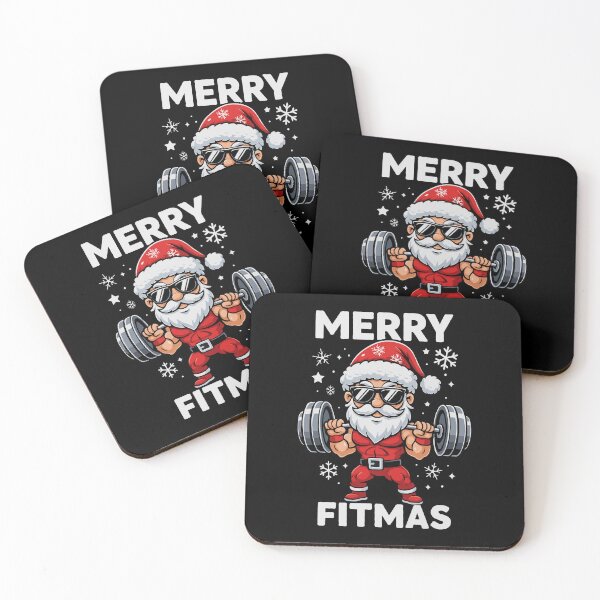 Item preview, Merry Fitmas Santa – Funny Christmas Gym Design for Fitness Lovers, Bodybuilders & Workout Enthusiasts designed and sold by BrainBubbleArt.