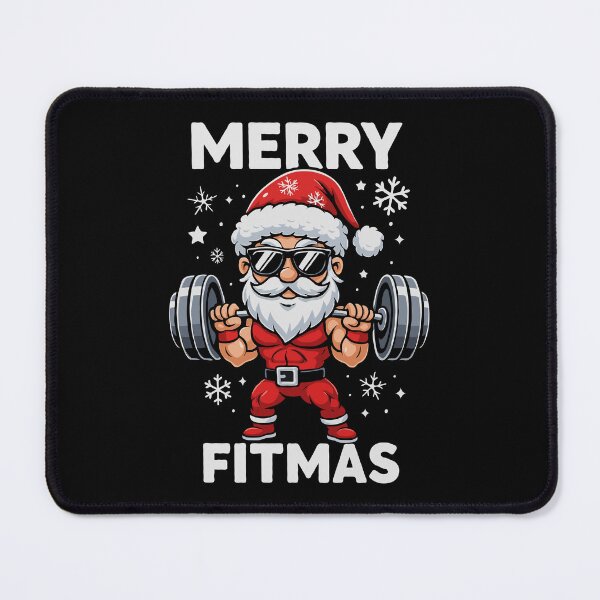 Item preview, Merry Fitmas Santa – Funny Christmas Gym Design for Fitness Lovers, Bodybuilders & Workout Enthusiasts designed and sold by BrainBubbleArt.