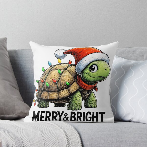 Item preview, Merry & Bright Christmas Turtle – Cute Holiday Comic Art designed and sold by DariusZD.