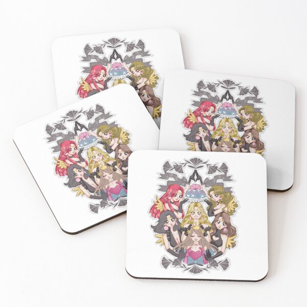 Item preview, Magical Sisterhood Circle – Kawaii Fantasy Girls Illustration designed and sold by LaRoseDreams.