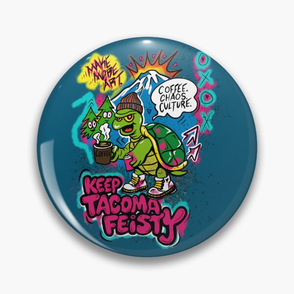 Item preview, Keep Tacoma Feisty Turtle Graffiti designed and sold by Urban Muse And Sultry Hues.