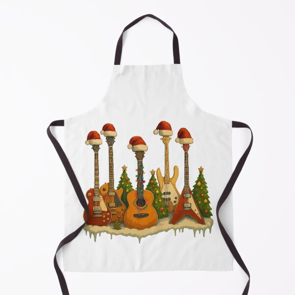 Item preview, Christmas Guitar Collection – Festive Electric & Acoustic Guitars with Santa Hats and Christmas Trees | Perfect Holiday Gift for Musicians & Rock Lovers designed and sold by BrainBubbleArt.