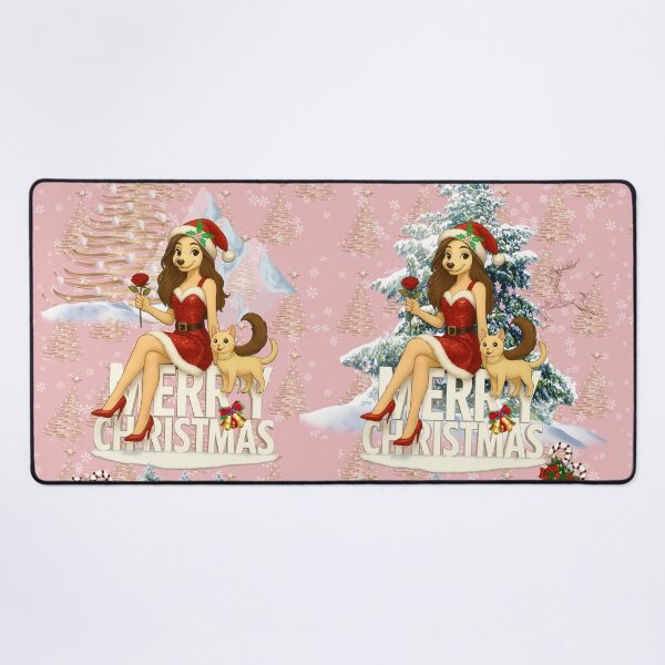 Item preview, Merry Christmas – Santa Style Dog & Cat Holiday Art designed and sold by Mars.Pen.Studio.