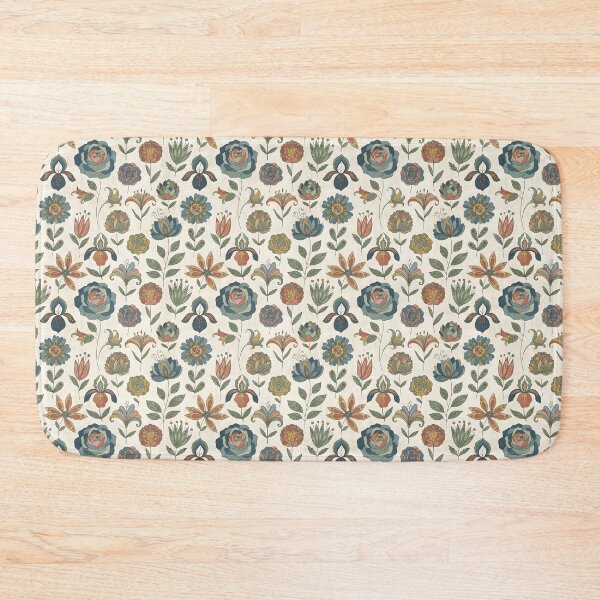 Item preview, Whimsical Folk Garden – Muted Floral Seamless Pattern designed and sold by HolmeProud.