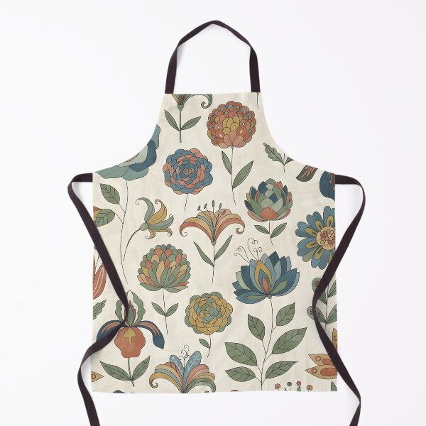 Item preview, Whimsical Folk Garden – Muted Floral Seamless Pattern designed and sold by HolmeProud.