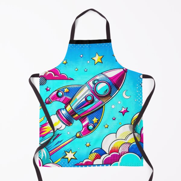 Item preview, "Pop Art Rocket Launch – Whimsical Space Adventure" designed and sold by Dogandesighn.