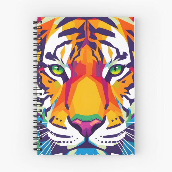 Item preview, COLORFUL GEOMETRIC TIGER FACE designed and sold by infinitearte.