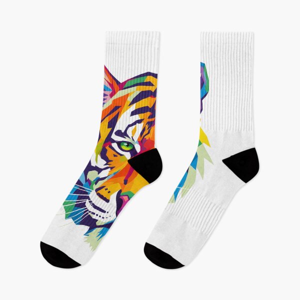 Item preview, COLORFUL GEOMETRIC TIGER FACE designed and sold by infinitearte.