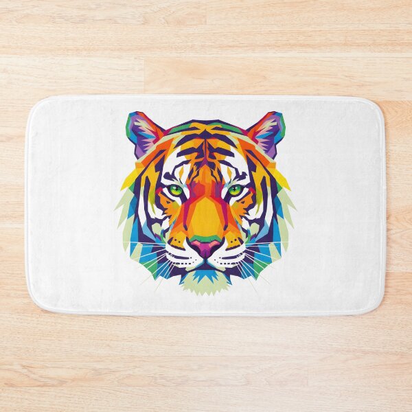 Item preview, COLORFUL GEOMETRIC TIGER FACE designed and sold by infinitearte.