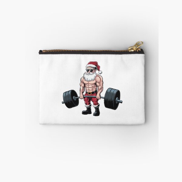 Item preview, Jacked Santa Claus Lifting Weights – Funny Christmas Gym Fitness Bodybuilder Santa Design designed and sold by BrainBubbleArt.