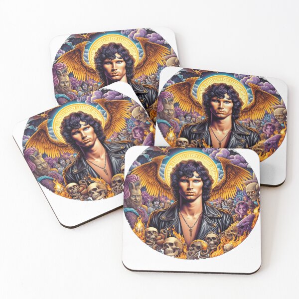 Item preview, Jim Morrison Golden Halo Ornamental Portrait designed and sold by NoraDRoss.