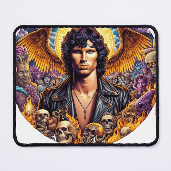 Item preview, Jim Morrison Golden Halo Ornamental Portrait designed and sold by NoraDRoss.