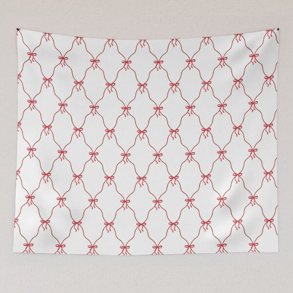Item preview, Damasco de lazos coquetos rojos designed and sold by CHERRY--SHOP.