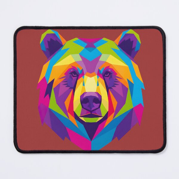 Item preview, COLORFUL GEOMETRIC BEAR FACE designed and sold by infinitearte.