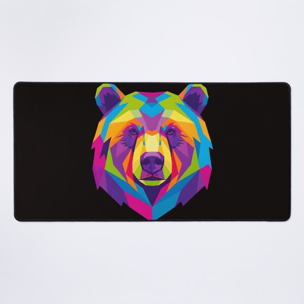 Item preview, COLORFUL GEOMETRIC BEAR FACE designed and sold by infinitearte.