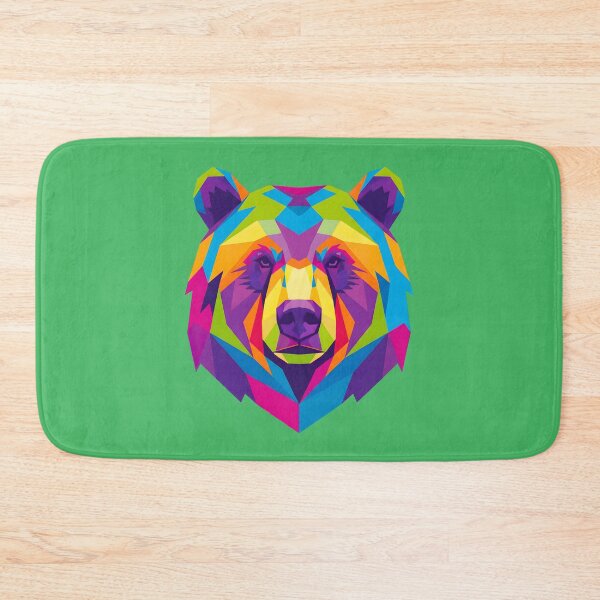 Item preview, COLORFUL GEOMETRIC BEAR FACE designed and sold by infinitearte.
