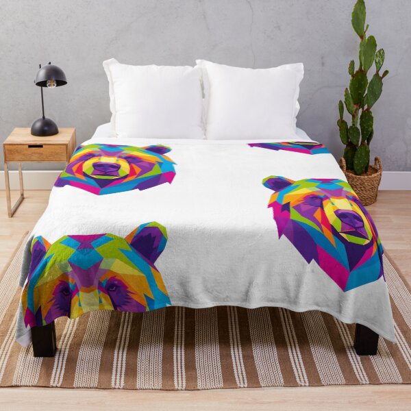 Item preview, COLORFUL GEOMETRIC BEAR FACE designed and sold by infinitearte.