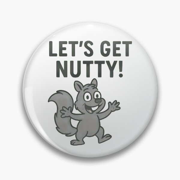 Item preview, Funny Cartoon Squirrel Let's Get Nutty Grey Character Design. designed and sold by The-T-In-Retro.