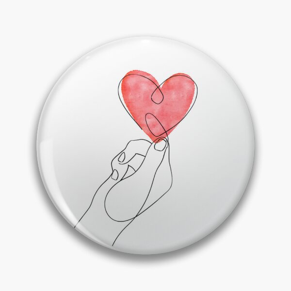 Item preview, Hand Holding Heart Line Art | Watercolor Love designed and sold by MikyVeranda.