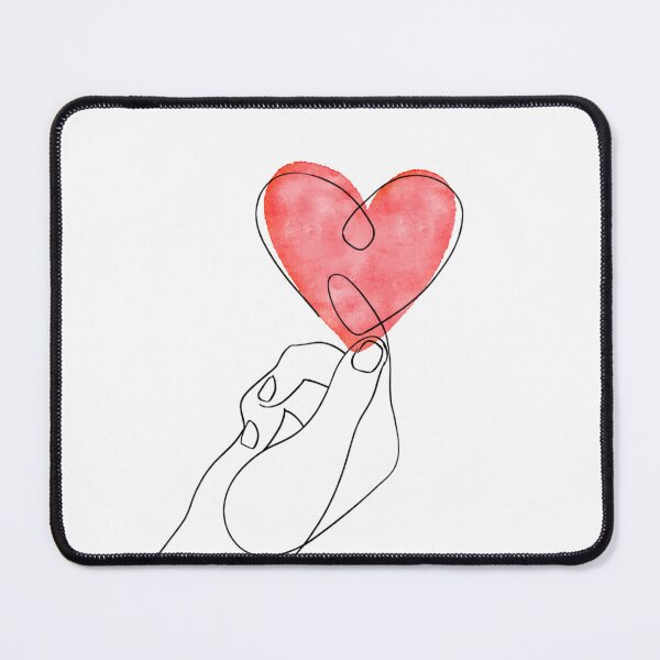 Item preview, Hand Holding Heart Line Art | Watercolor Love designed and sold by MikyVeranda.