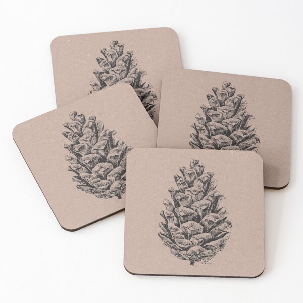 Item preview, Pine cone fineliner illustration designed and sold by Adam Wróbel.