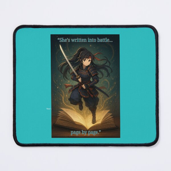 Item preview, 1. “She’s written into battle...page by page.” designed and sold by Brickroad Dsigns.