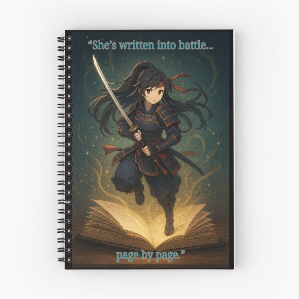 Item preview, 1.	“She’s written into battle...page by page.” designed and sold by Brickroad Dsigns.