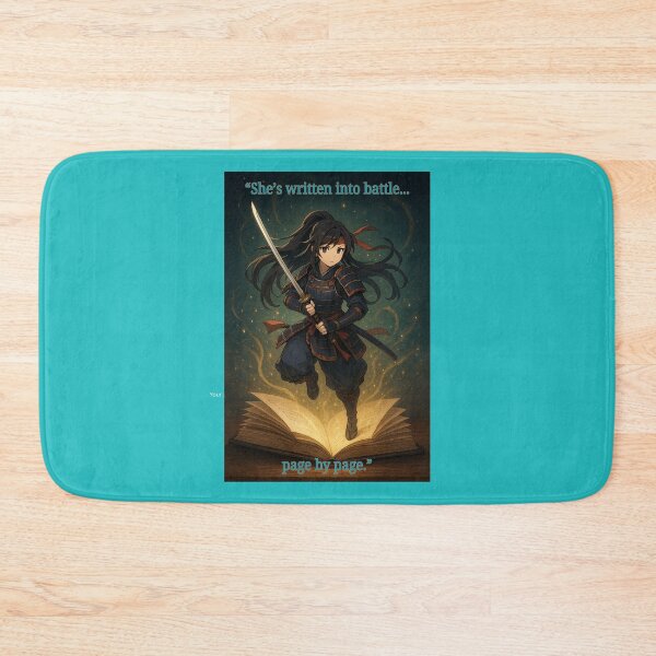 Item preview, 1.	“She’s written into battle...page by page.” designed and sold by Brickroad Dsigns.