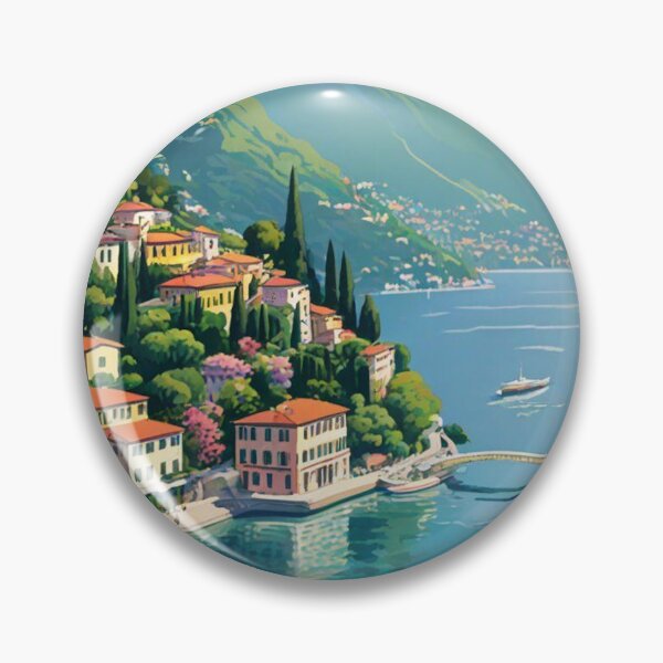 Item preview, 1950s Italian Travel Print | Lake Como Speedboat Poster designed and sold by Esterlane.