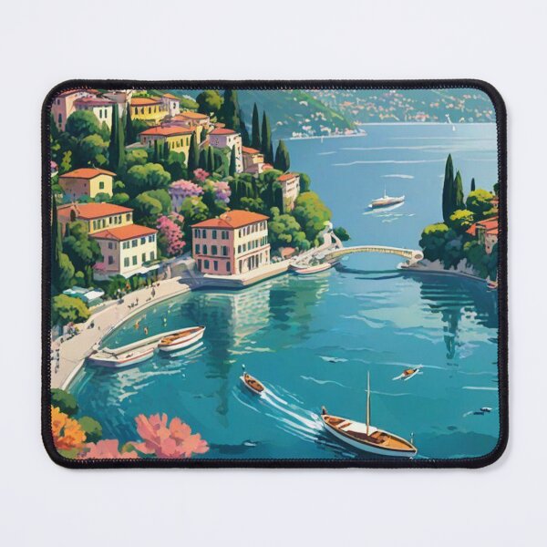 Item preview, 1950s Italian Travel Print | Lake Como Speedboat Poster designed and sold by Esterlane.